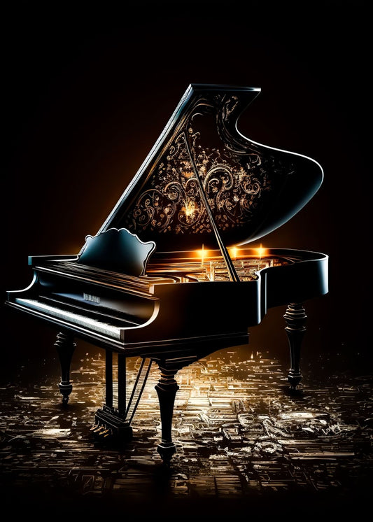 Open piano
