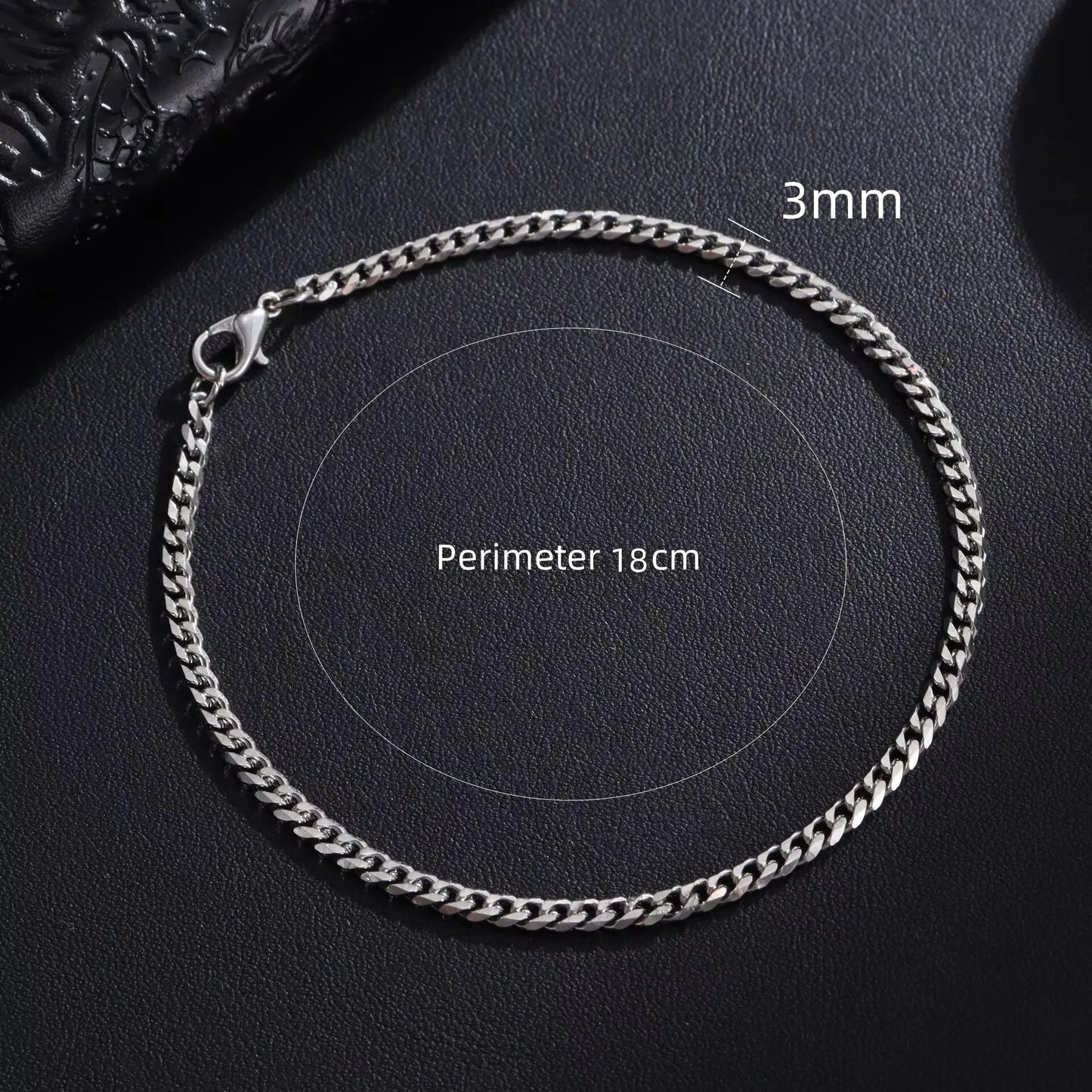 New Trendy Chain Men Bracelet Classic Stainless Steel 3/5/7/9mm Width Chain Bracelet For Men Women Jewelry Gift